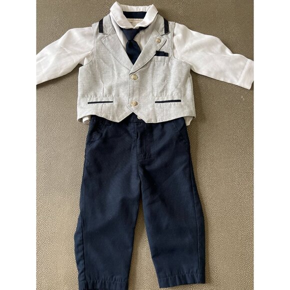 Miniclasix 4pc Navy Formal Outfit 6M Excellent Used Condition - Picture 4 of 7